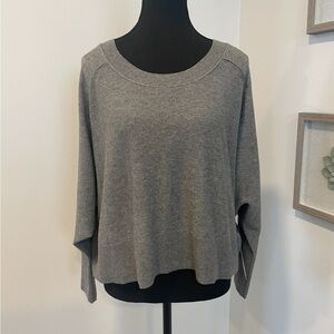Anthropologie Pilcro Grey Wool/Cotton Blend Batwing Sweater NWT!